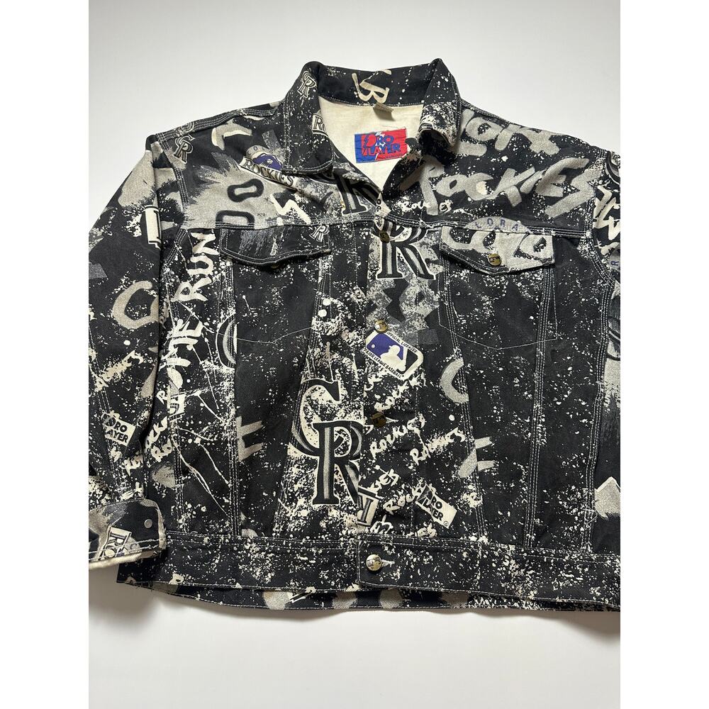 Colorado Rockies Denim Pro Player‎ AOP Jacket